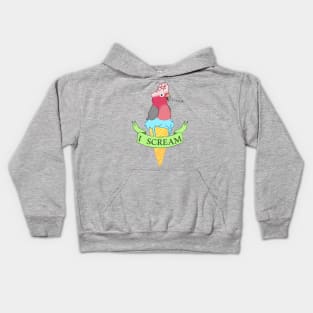 I scream Ice cream Galah Cockatoo Kids Hoodie